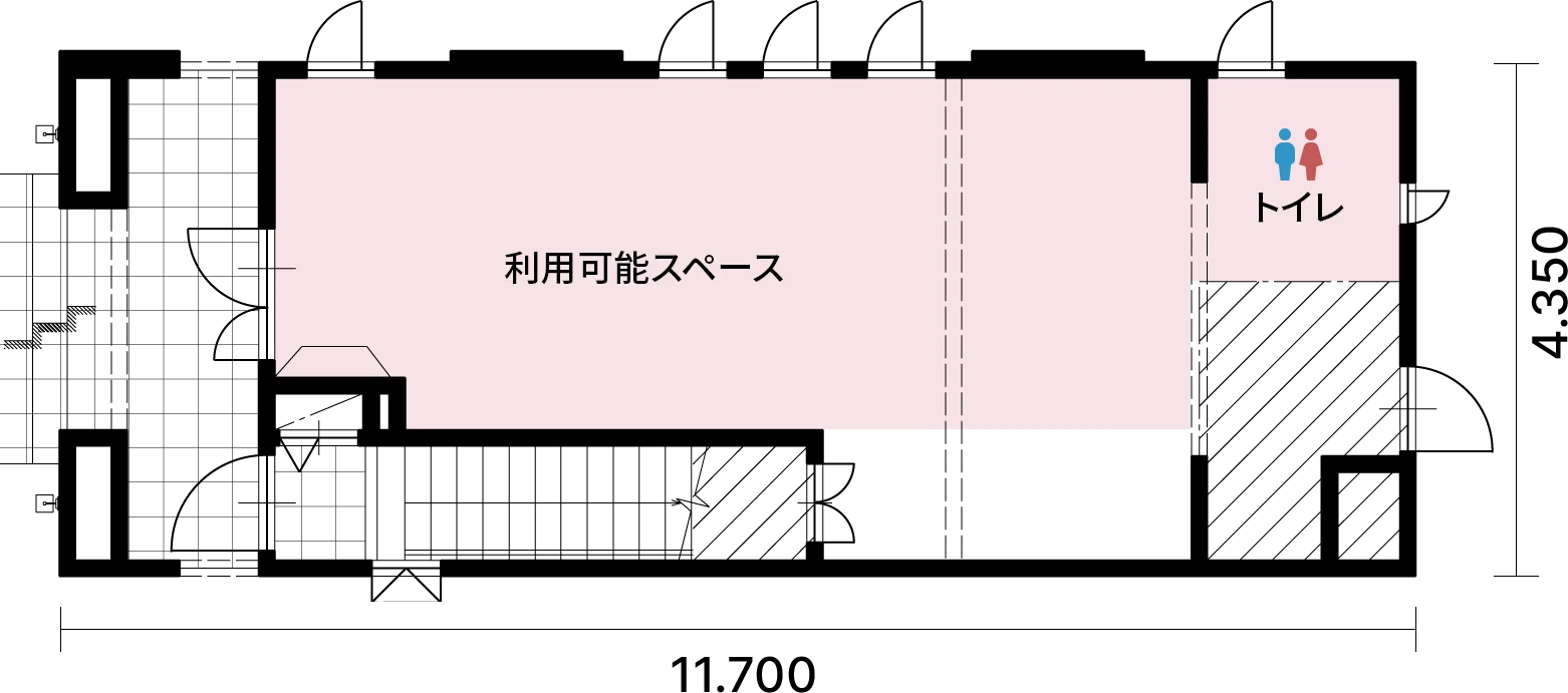 1Fファーストフロアの間取り図